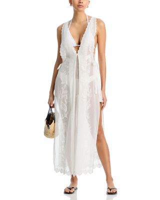 Embroidered Dress Swim Cover-Up
