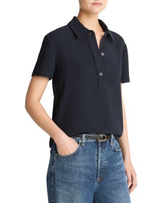 Crepe Short Sleeve Polo 