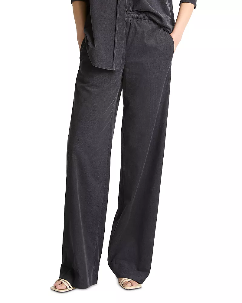 Vince Mid Rise Pull On Corduroy Pants