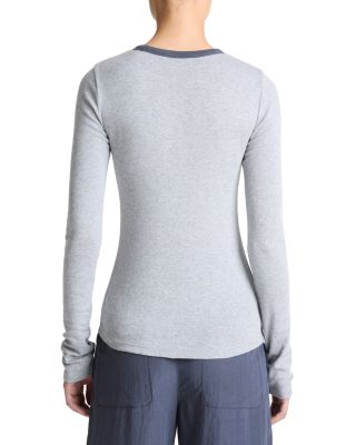 Heather Tipped Long Sleeve Tee
