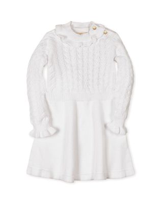 Girls&#39; Organic Chunky Ruffle Edge Sweater Dress - Baby, Little Kid, Big Kid