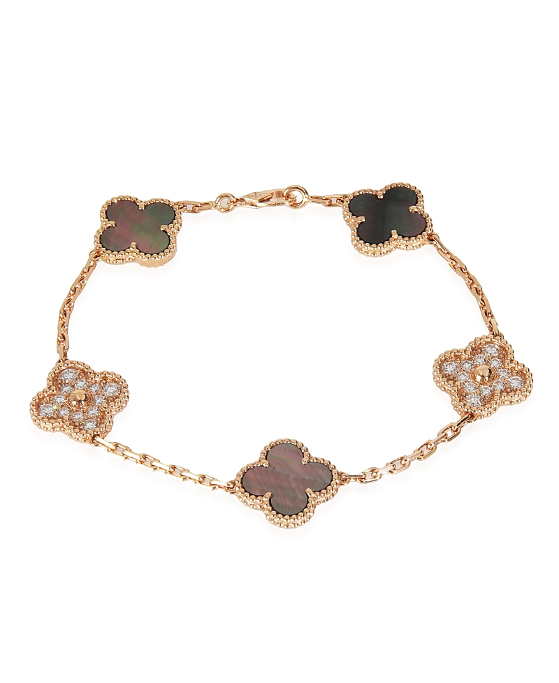 Pre-owned Pre-owned Van Cleef & Arpels  Van Cleef & Arpels Vintage Alhambra 18k Rose Gold Bracelet