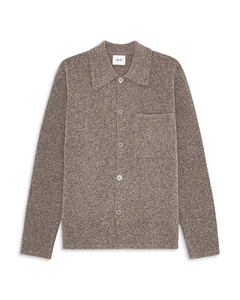 Nn07 Jonas Button Front Cardigan In Brown