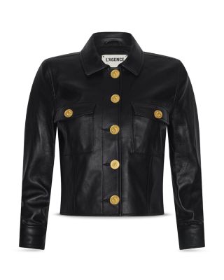 Kumi Cropped Leather Jacket