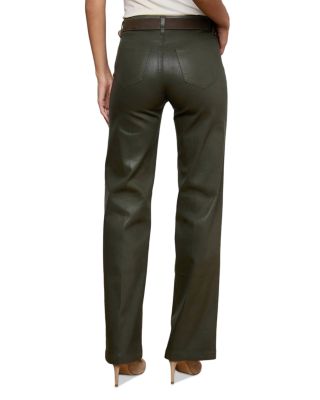 Scottie High Rise Wide Leg Jeans in Deep Olive