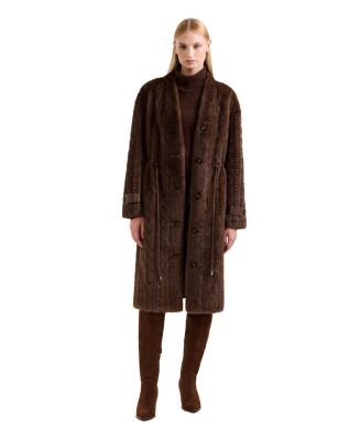  Oriana Faux Fur Jacket with Puffer Hood