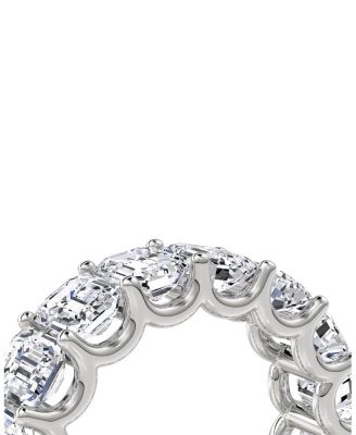 Eternity Band in 18K Gold, 8ctw Emerald Lab Grown Diamonds