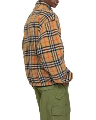 Fairfax Check Wool Cashmere Blend Fleece Jacket