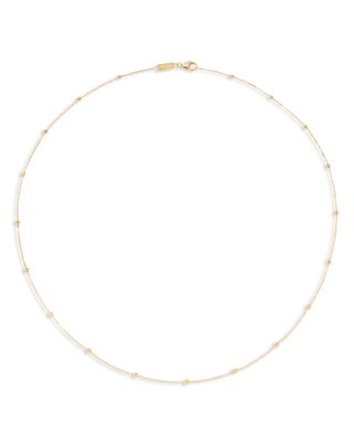 Polished Bead Saturn Link Chain Necklace, 16"