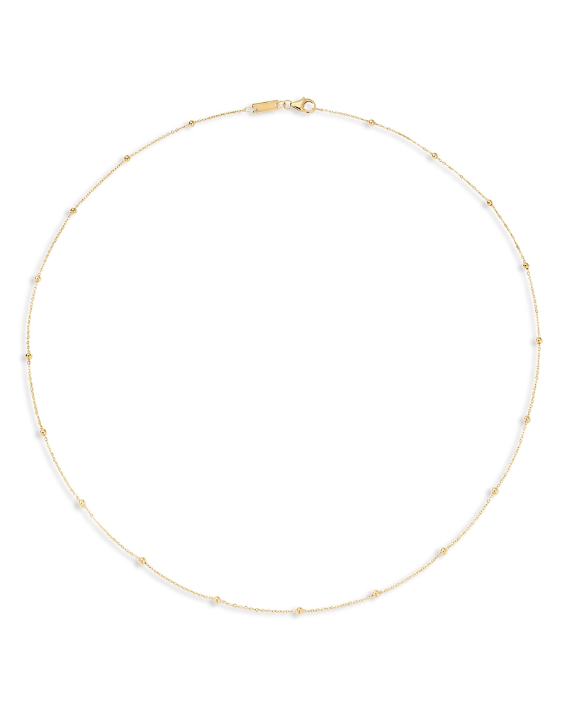 Adina Reyter Polished Bead Saturn Link Chain Necklace, 16