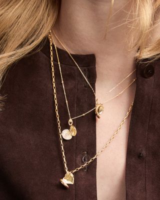 9K Yellow Gold Diamond Celestial Locket Hinged Charm Pendant