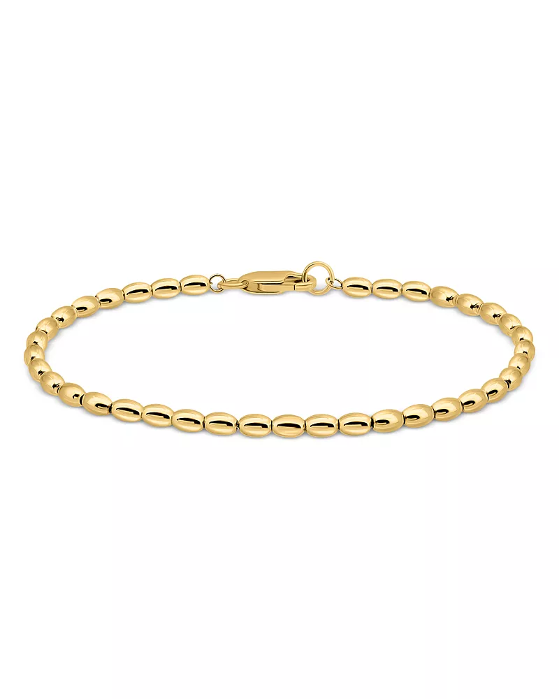 Aqua Oval Beaded Collar Necklace, 16-18 - Exclusive