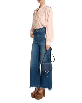 Marcie Small Leather Saddle Bag