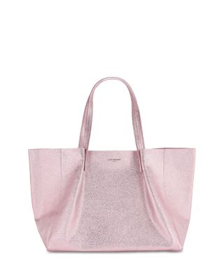 Violet Large Metallic Leather Tote