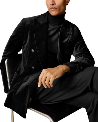 Royale Double Breasted Peak Velvet Blazer