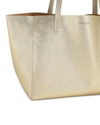 Violet Large Metallic Leather Tote