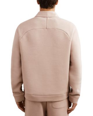 Costello Long Sleeved Jersey Fleeceback Open Collar Polo Sweater