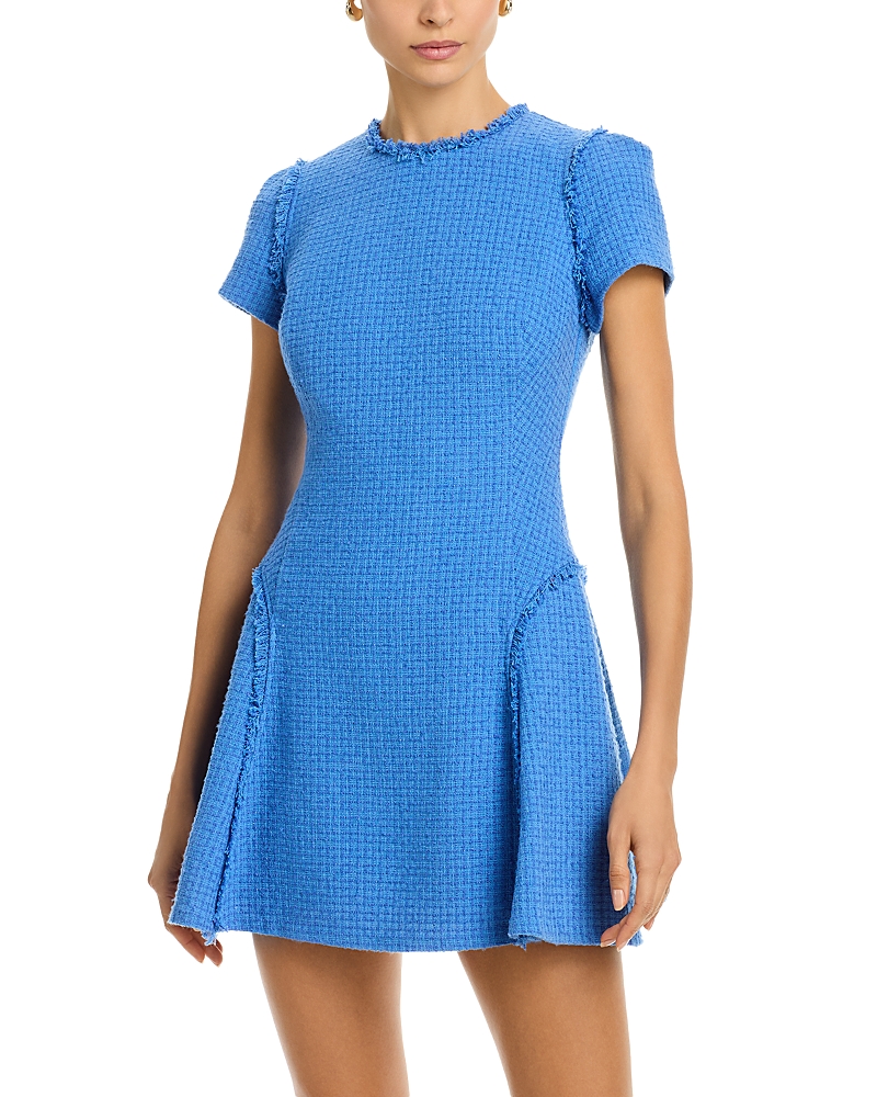Milly Samara Boucle Mini Dress In Blue