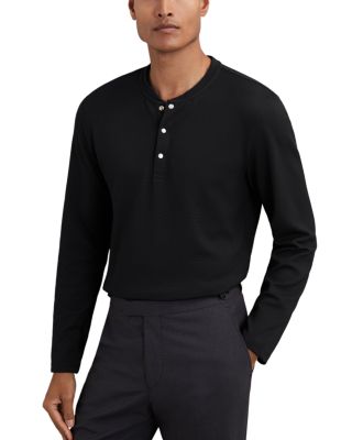 Carmello Long Sleeved Texture Grandad Henley