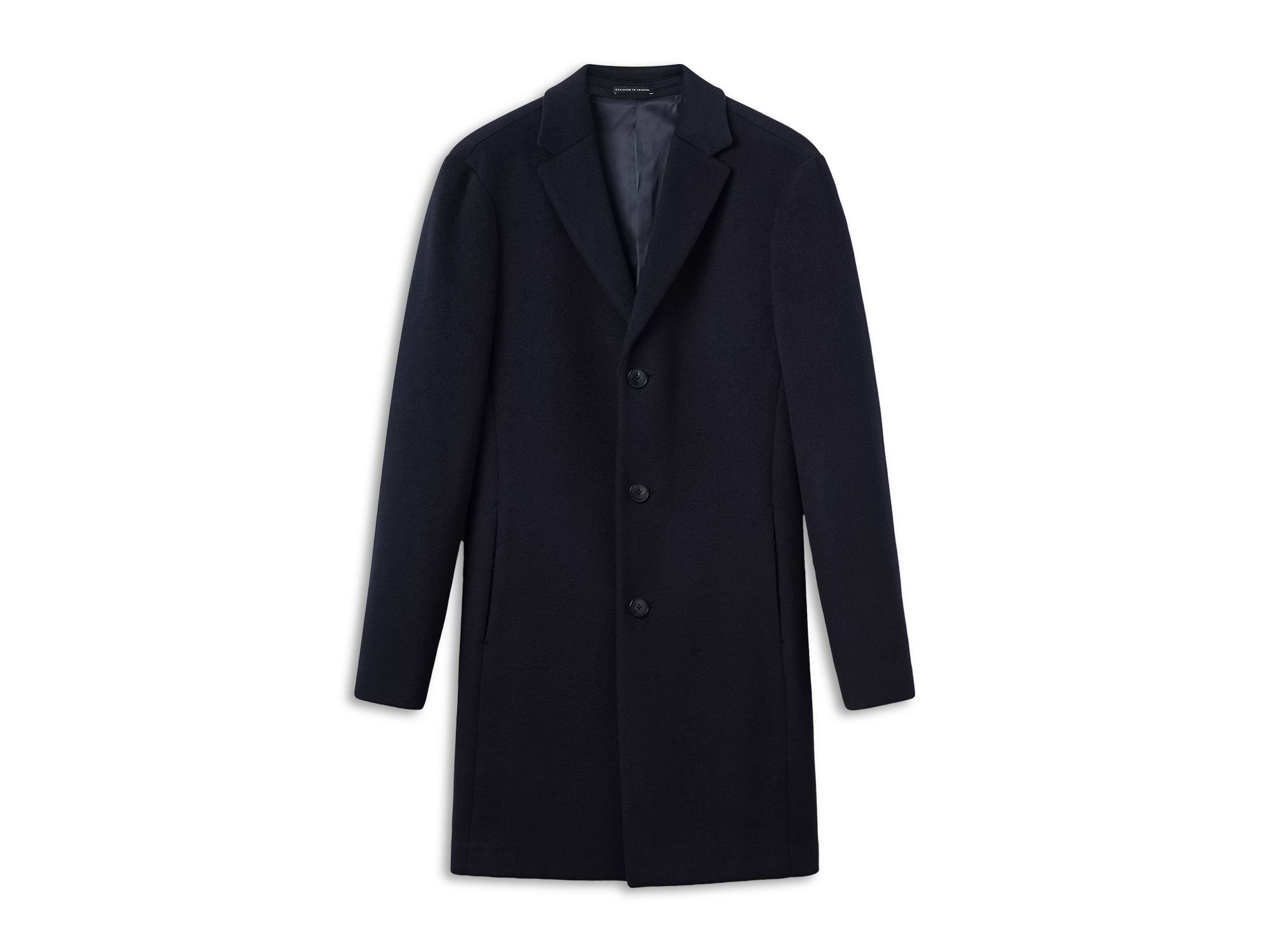 Gable Long Sleeved Single Breasted Wool Blend Overcoat — Image 7