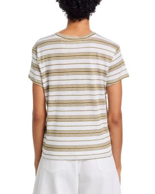 The Linen Blend Striped Tee