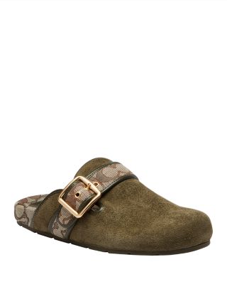 Women's OC Suede Buckled Clogs