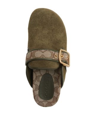 Women's OC Suede Buckled Clogs