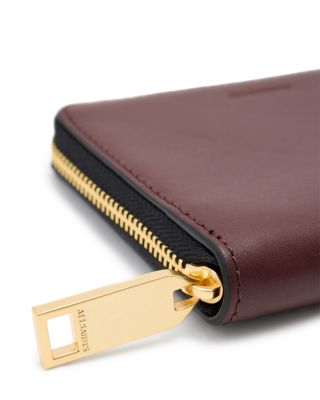 Lena Hex Leather Zip Wallet