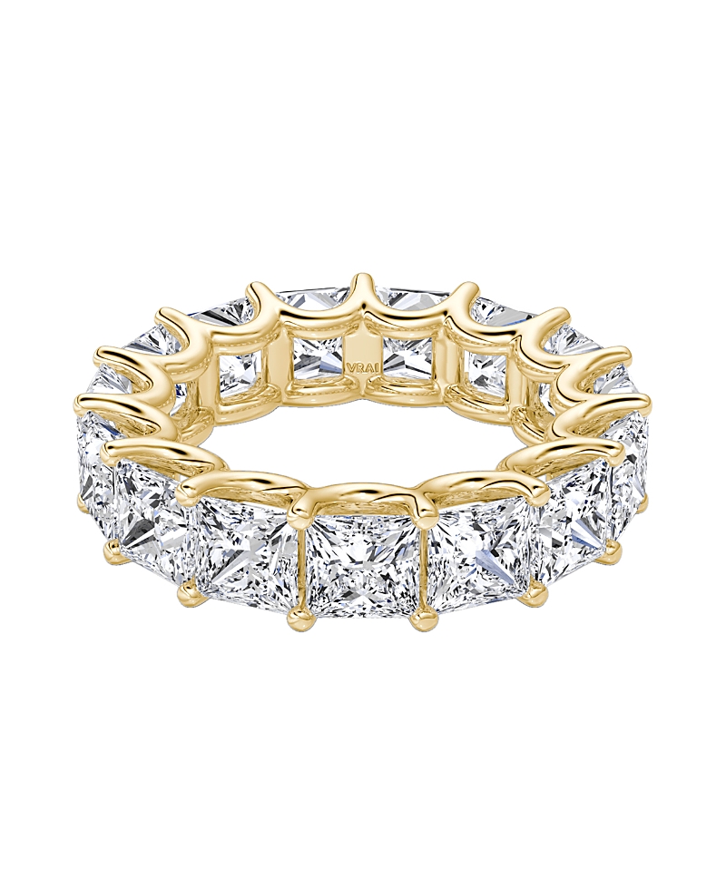 Vrai Eternity Band In 18k Gold, 7.5ctw Princess Lab Grown Diamonds In Gold