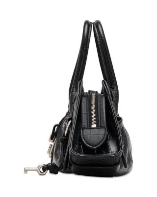 The Cristina Small Croc Embossed Leather Satchel