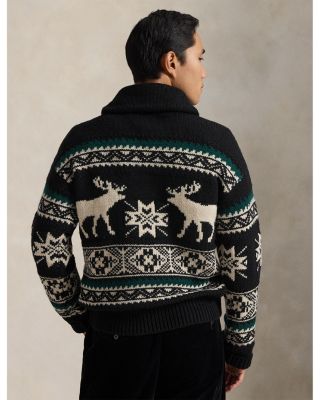 Wool Blend Elk Graphic Sweater