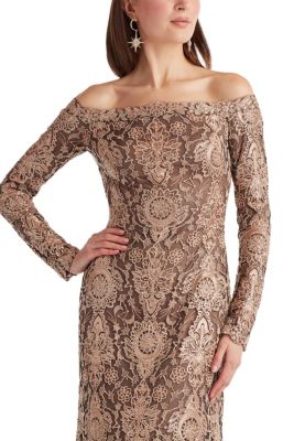 Elisara Sequin Embroidered Gown