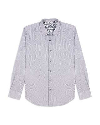 Cheslyn Printed Long Sleeve Button Front Shirt