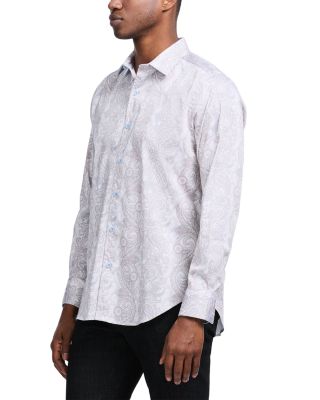 Auberry Printed Long Sleeve Button Front Shirt