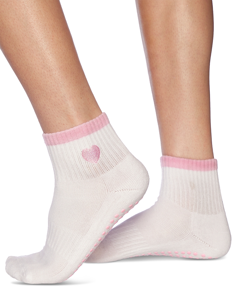 Souls. Pink Heart Grip Socks