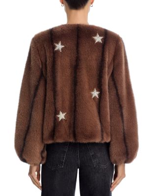 Benson Mixed Star Faux Fur Jacket