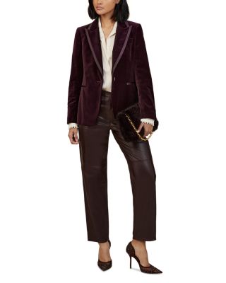 Elia Single Breasted Velvet Jacket