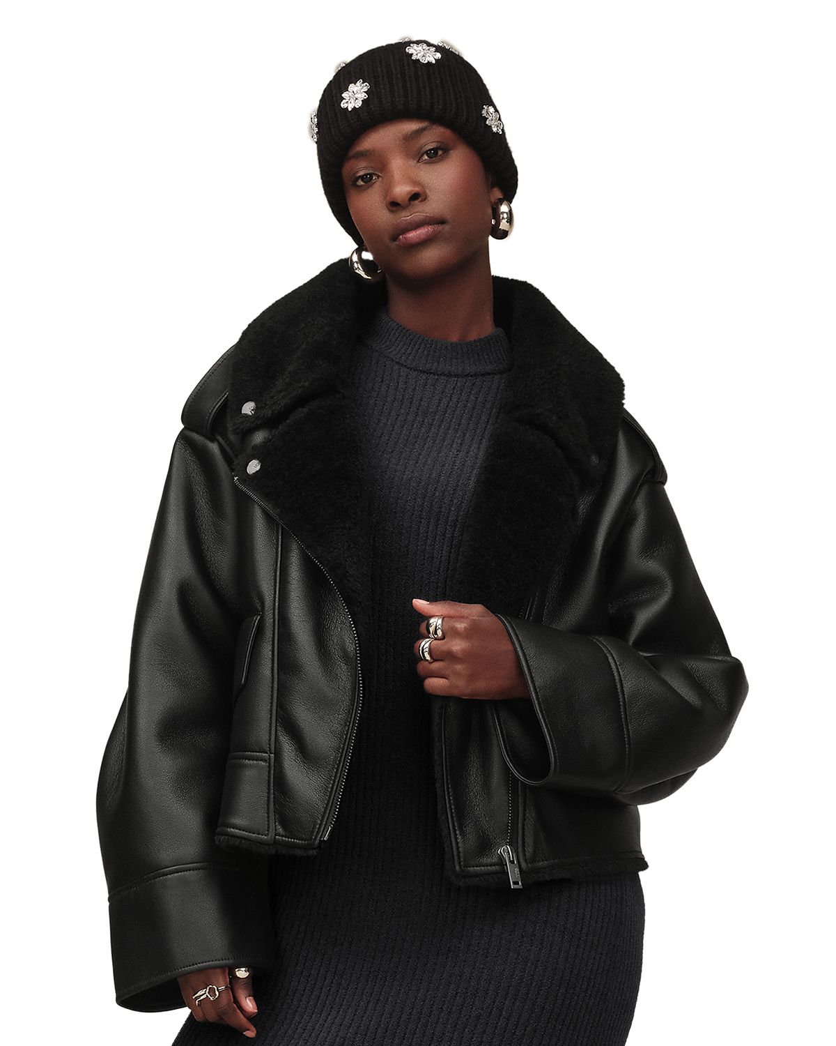 Ugg Finn Luxe Fluff Moto Jacket