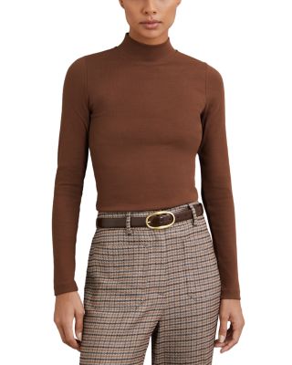 Polly Rib Funnel Neck Top