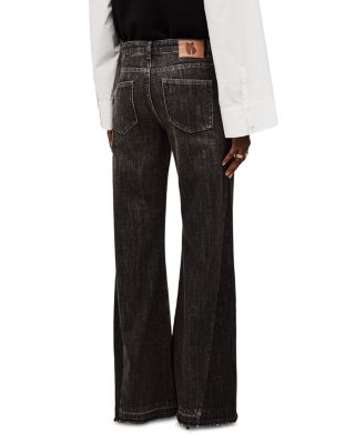 Fadou Mid Rise Flare Jeans in Blackstone
