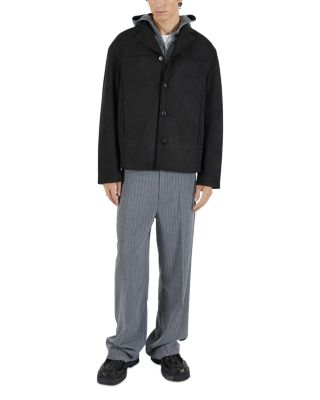 Faux Suede Lapel Jacket