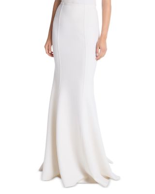 Double Faced Stretch Fishtail Hem Skirt