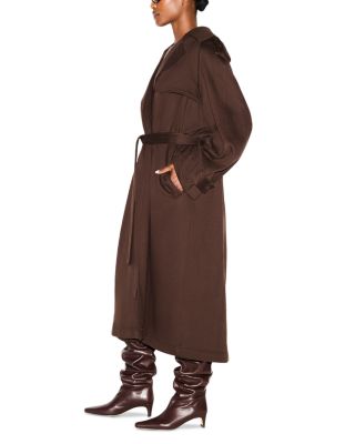 Boyfriend Fleece Trench Coat