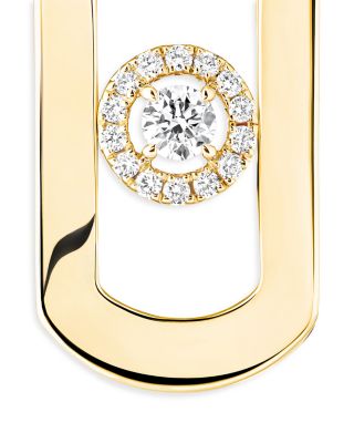 18K White Gold So Move Diamond Halo Oval Drop Earrings