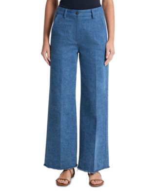 Frayed Hem Denim Pants