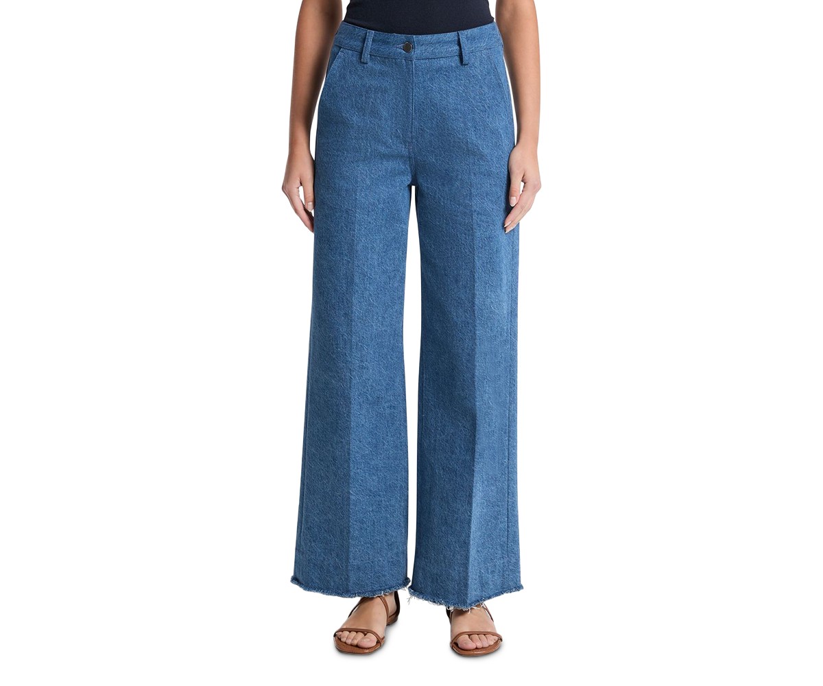 Michael Kors Collection Michael Michael Kors Frayed Hem Denim Pants in Indigo