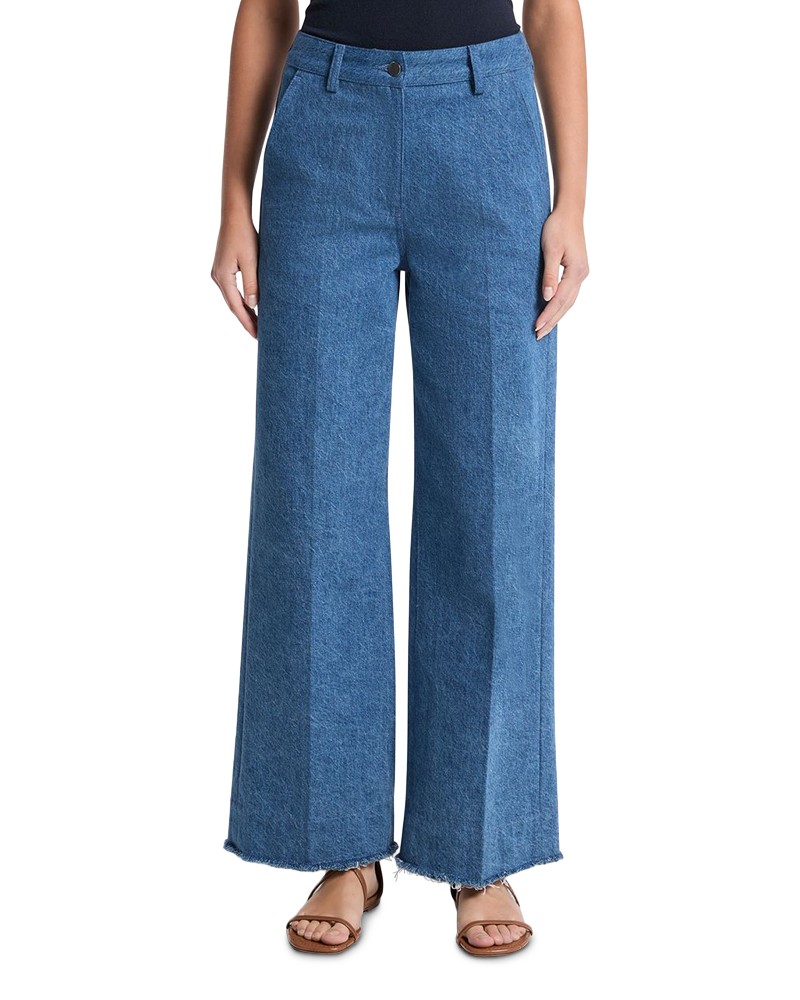 Michael Kors Collection Michael Michael Kors Frayed Hem Denim Pants in Indigo