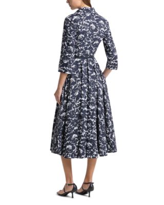 Belted Poplin Shirt Dress