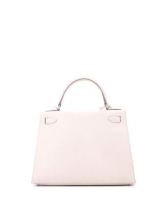 Kelly 28 Handbag Light Epsom with Palladium Hardware
