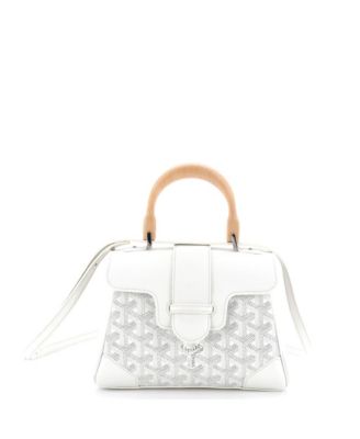  Mini Saigon Top Handle Bag Coated Canvas with Leather